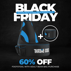 Bean Bag + Footstool (Adult) - Throne Boss Australia
