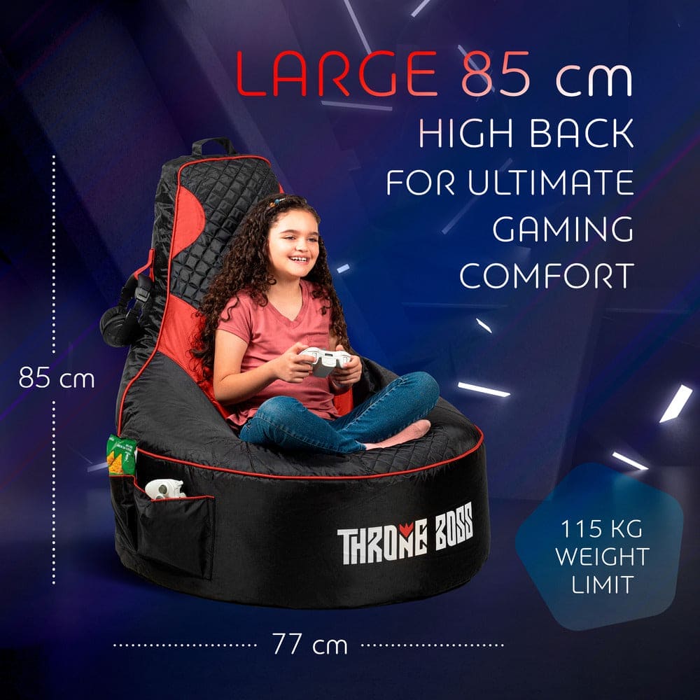 Throne Boss Gaming Bean Bag Kmart Living Room Luxurious Reclining